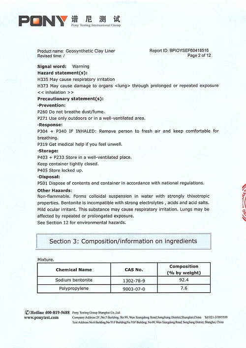 GCL SDS Test Report_03R