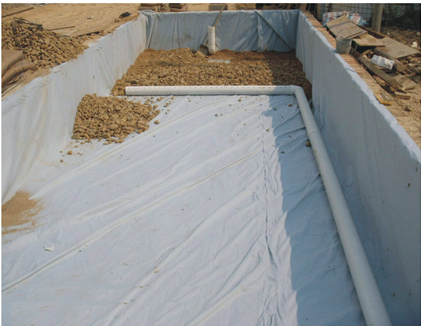 Composite Waterproof Geomembrane with 2 Layers of Geotextile