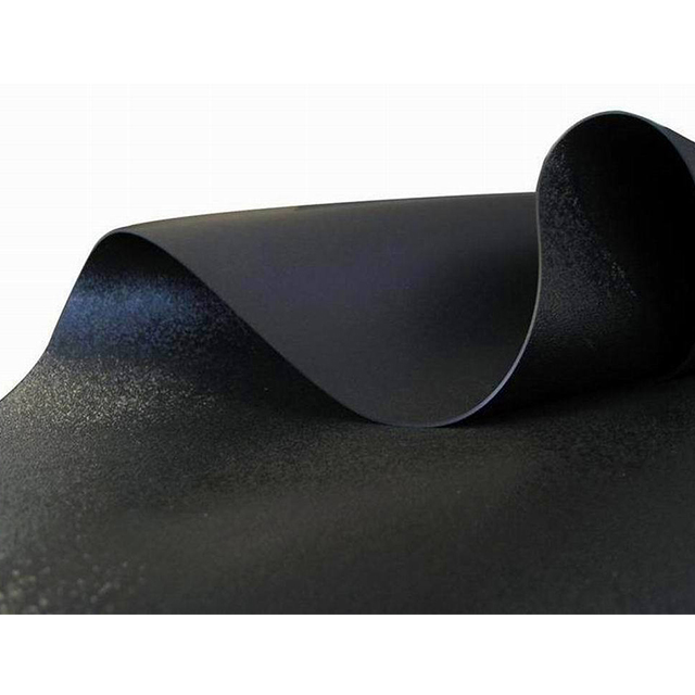Geomembrane liner installation in a pond project
